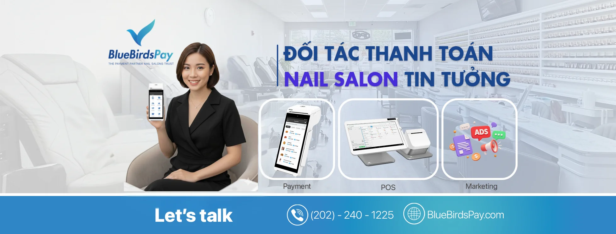 BlueBirds Pay — payment partner for nail salons